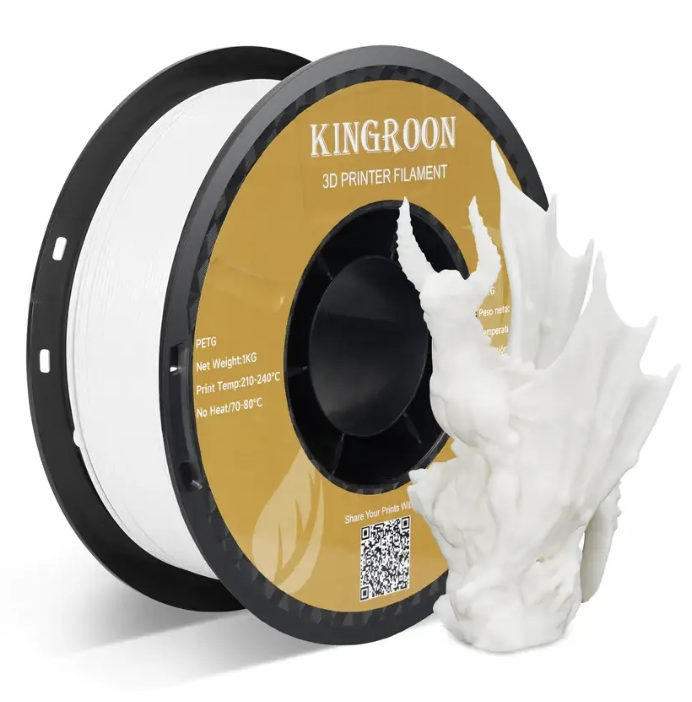 Пластик для 3D-принтера KINGROON PETG 1,75 мм 1 кг Белый (HC088-White)