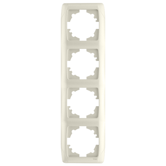 Рамка для розетки Viko Carmen 4-на вертикальная Кремовый (90572004)