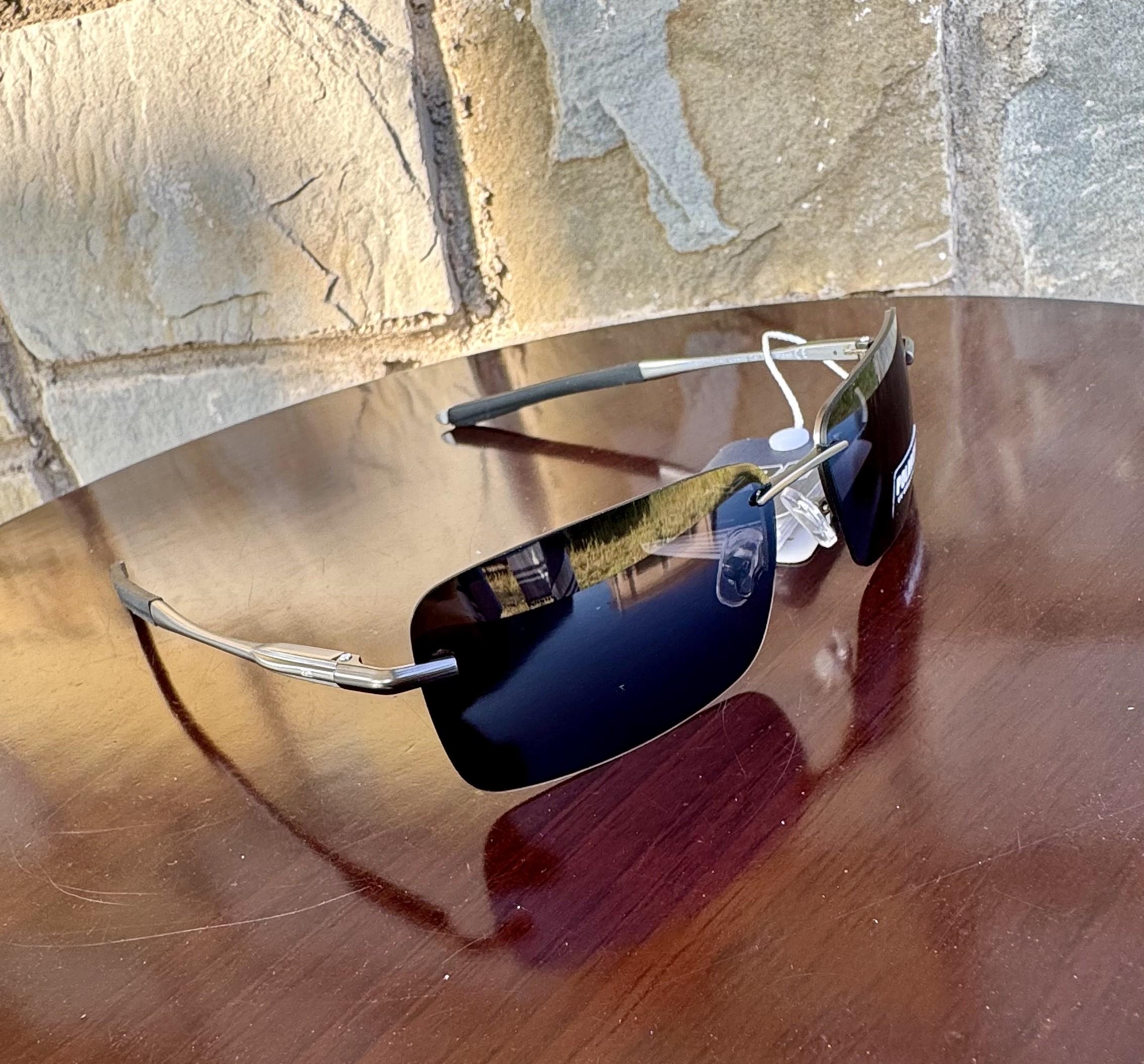 Солнцезащитные очки мужские Polaroid поляризационные антибликовые квадратные дымчатые линзы Черный (a8948780) - фото 5