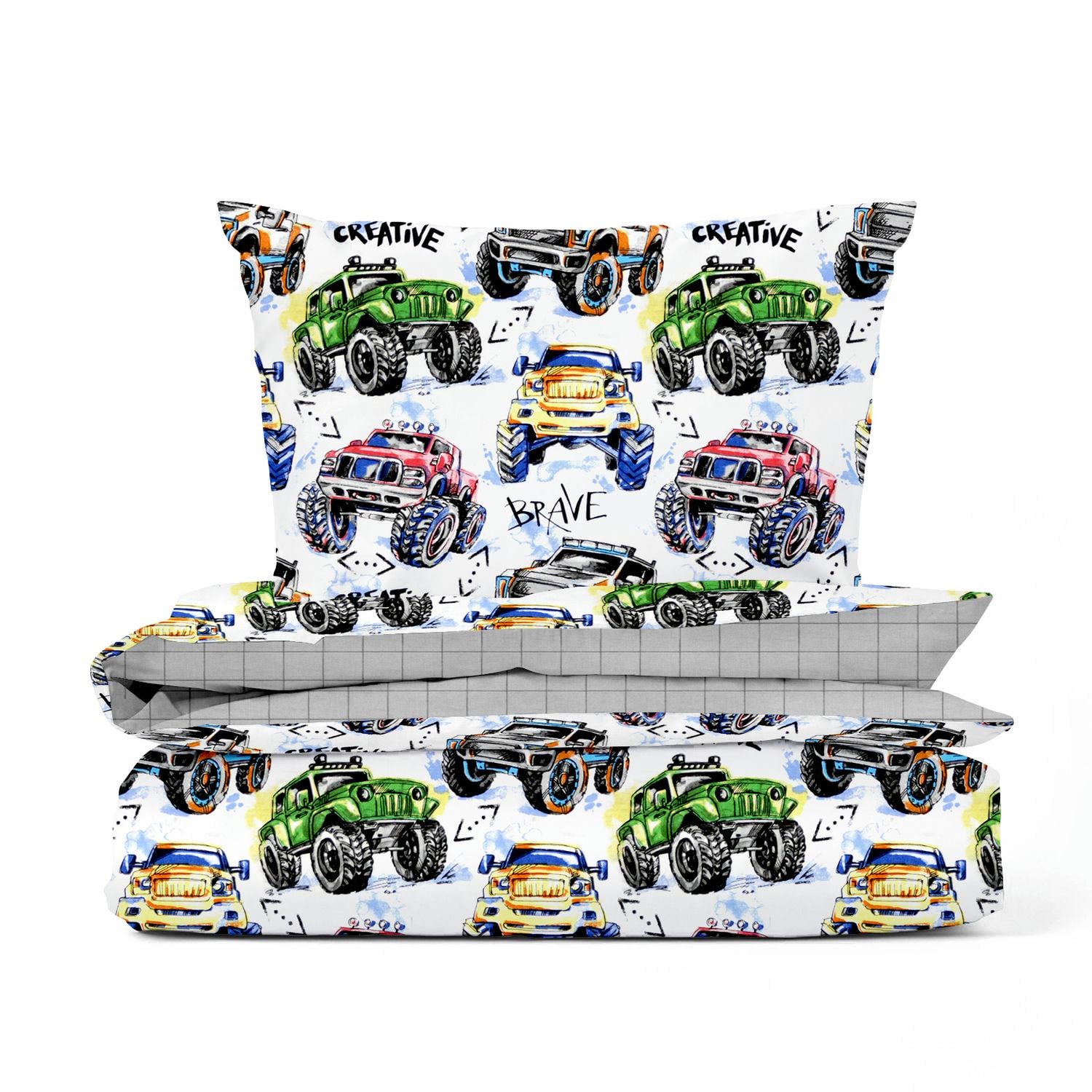 Комплект белья Cosas Brave cars пододеяльник и наволочка 110х140 см 60х40 см (4822052098066)