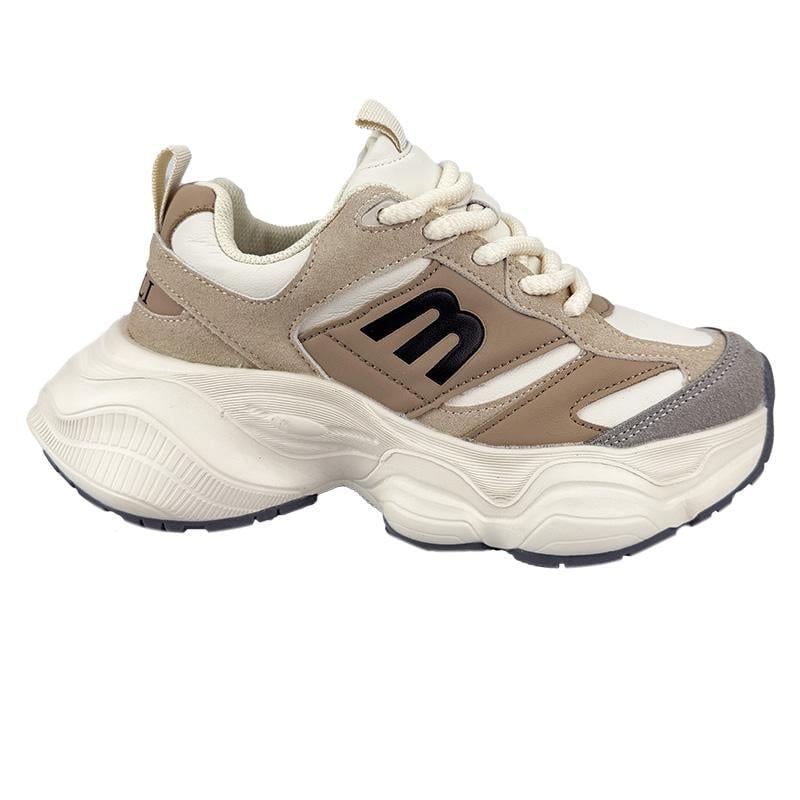 Кроссовки женские комбинированные 10220-8 р. 38 23,5 см Бежевый