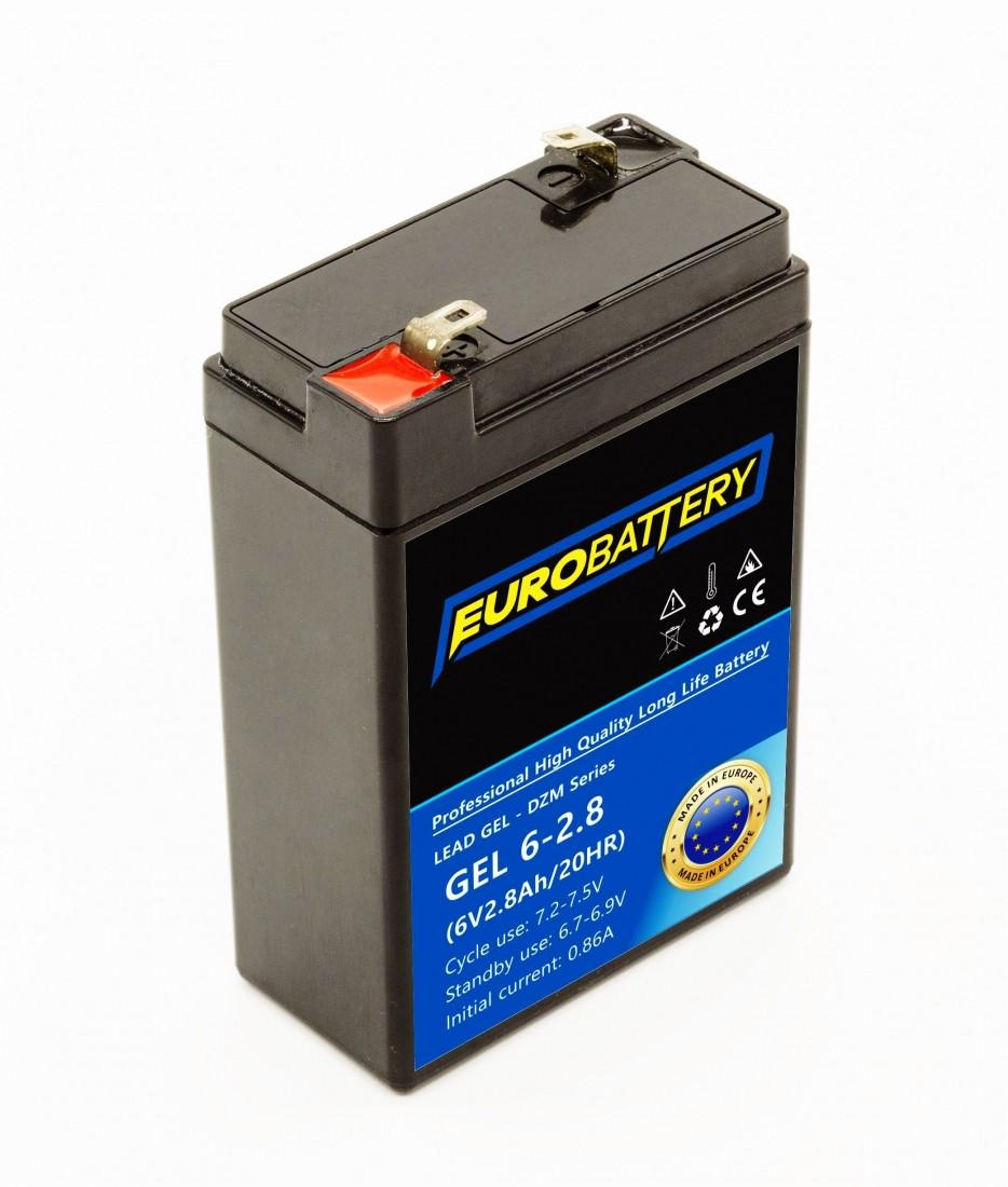 Акумуляторна батарея гелева EuroBattery 6V 2,8 Ah (11144)
