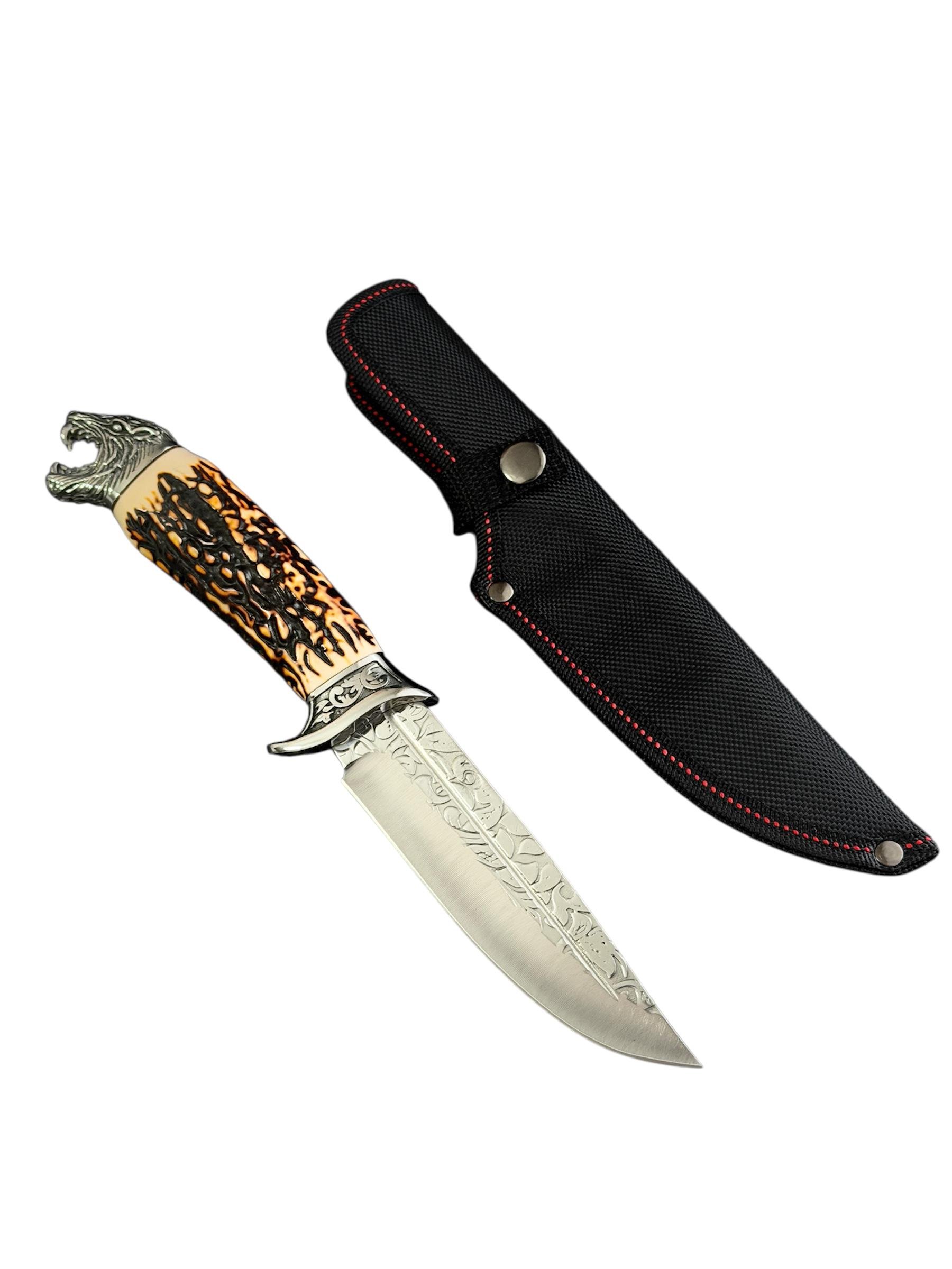 Нож ручной работы 2-2684 сталь 65х13 KN1154 подарочный охотничий