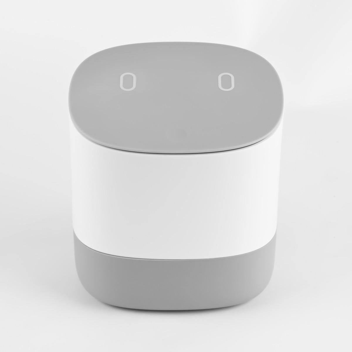 Відро для сміття настільне з кришкою BIN-21 1,5 л White/Gray