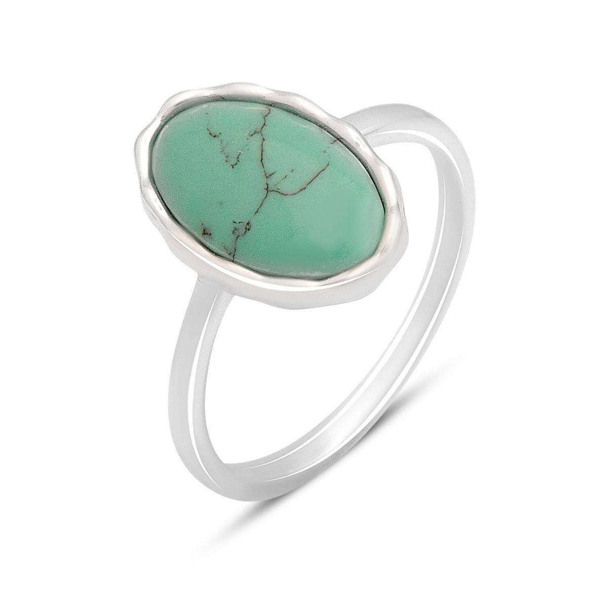 Кольцо серебряное Tiva с бирюзой 2,66 г р. 18 (2160090)