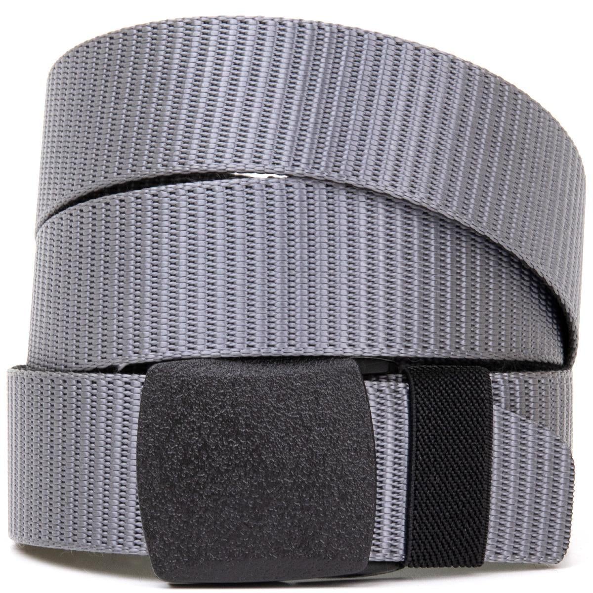 Текстильный ремень Vintage Belt 20535 с матовой пряжкой Серый