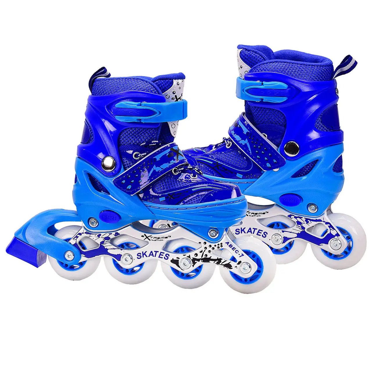 Роликові ковзани дитячі розсувні Extreme Motion для дівчинки/колеса світяться р. 30-33 Фіолетовий (28443813)
