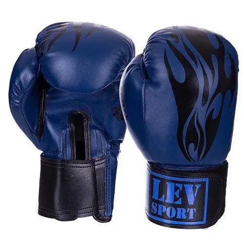 Боксерские перчатки Lev Sport CLASS кожа р. 10 Синий (8585053829295)