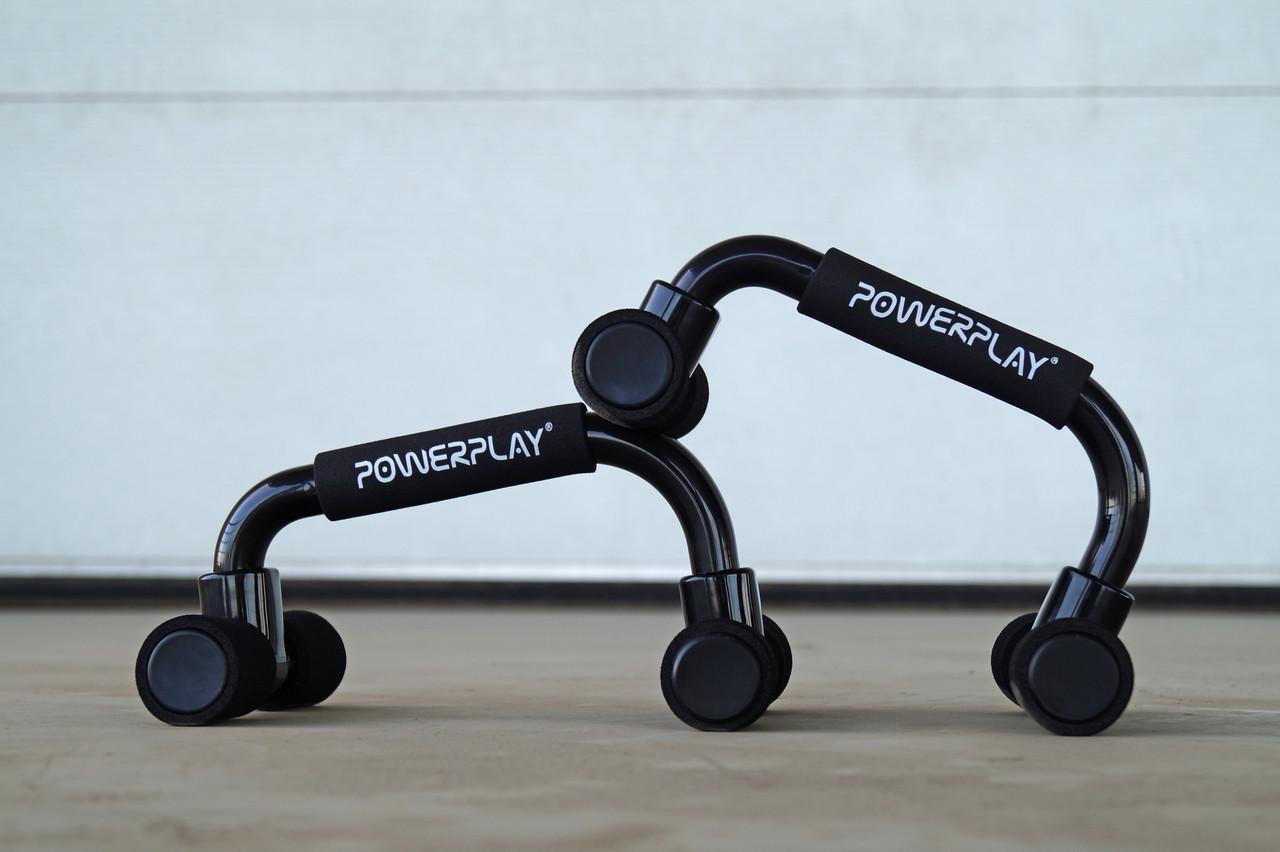 Упоры для отжиманий прямые PowerPlay 4317 Push Up Bars пластиковые - фото 2