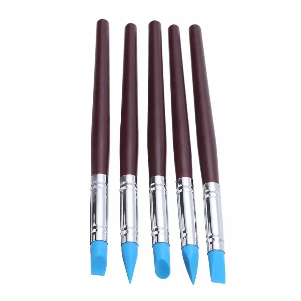 Набор силиконовых кистей Worison для растушевки и моделирования 5 шт. (1622) - фото 2 Набор силиконовых кистей Worison для растушевки и моделирования 5 шт. (1622) - фото 2