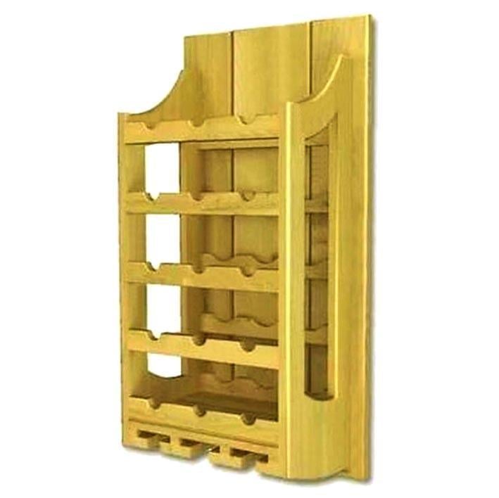 Полка для вина настенная из дерева Сантуар Карри (ПНК-016703)