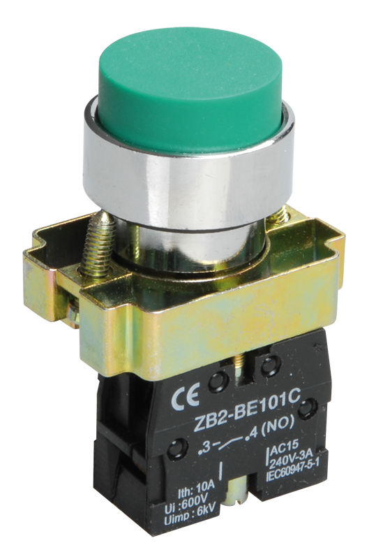 Кнопка управления УЭК LAY5-BL31 1NO 22 мм Зеленый (BBT70-BL-K06)