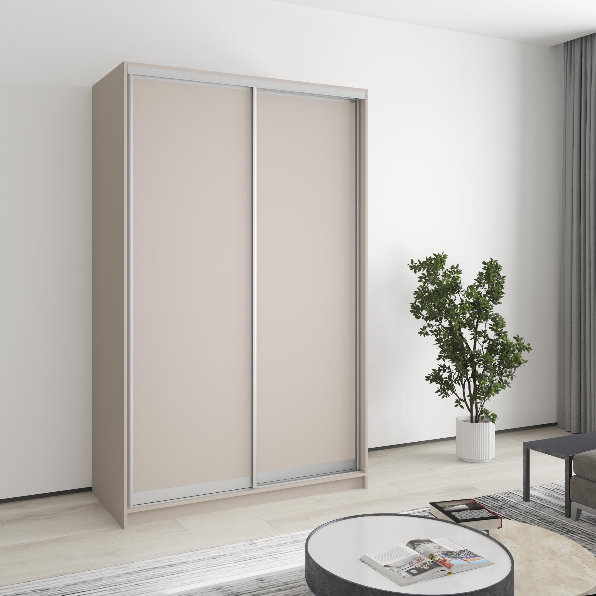 Шкаф-купе двухдверный MebelStar Стандарт AL 2 ДСП 130x60x210 см Кашемир (MBS-2327)