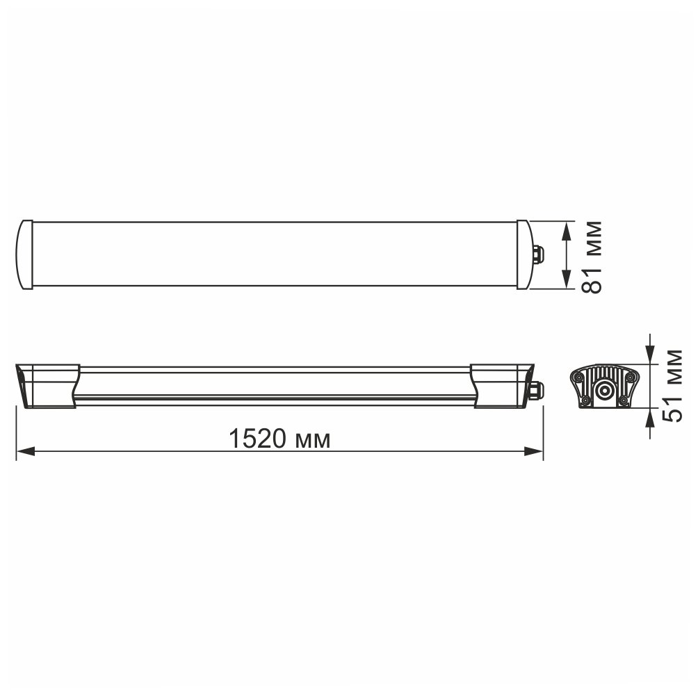 LED світильник лінійний VIDEX 50 Вт 1,5 м 5000 K VL-BNW-50155 - фото 3