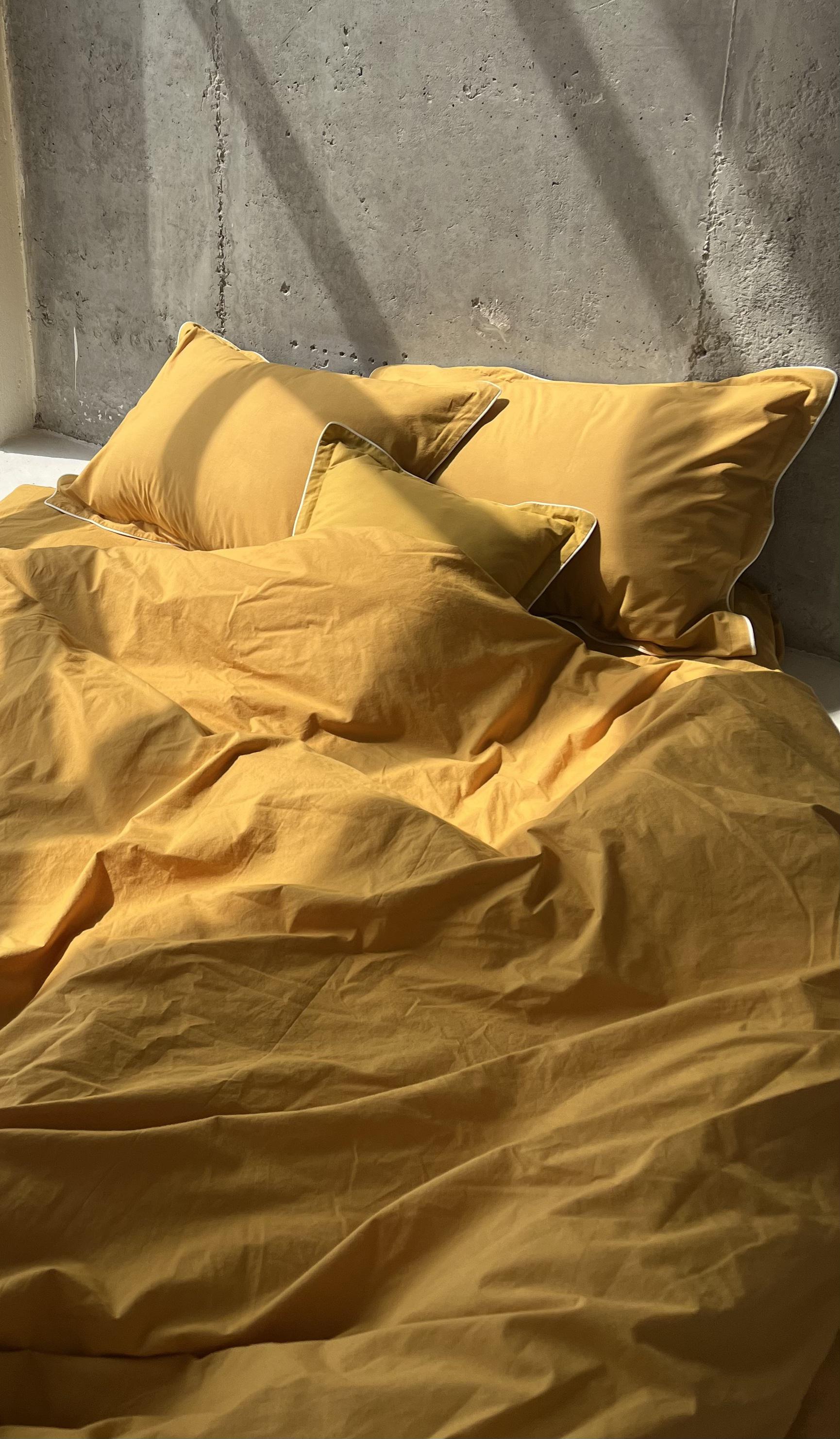 Комплект постельного белья White Dream полуторный 155х215 см вареный хлопок Охра (2006/2) - фото 2 Комплект постельного белья White Dream полуторный 155х215 см вареный хлопок Охра (2006/2) - фото 2