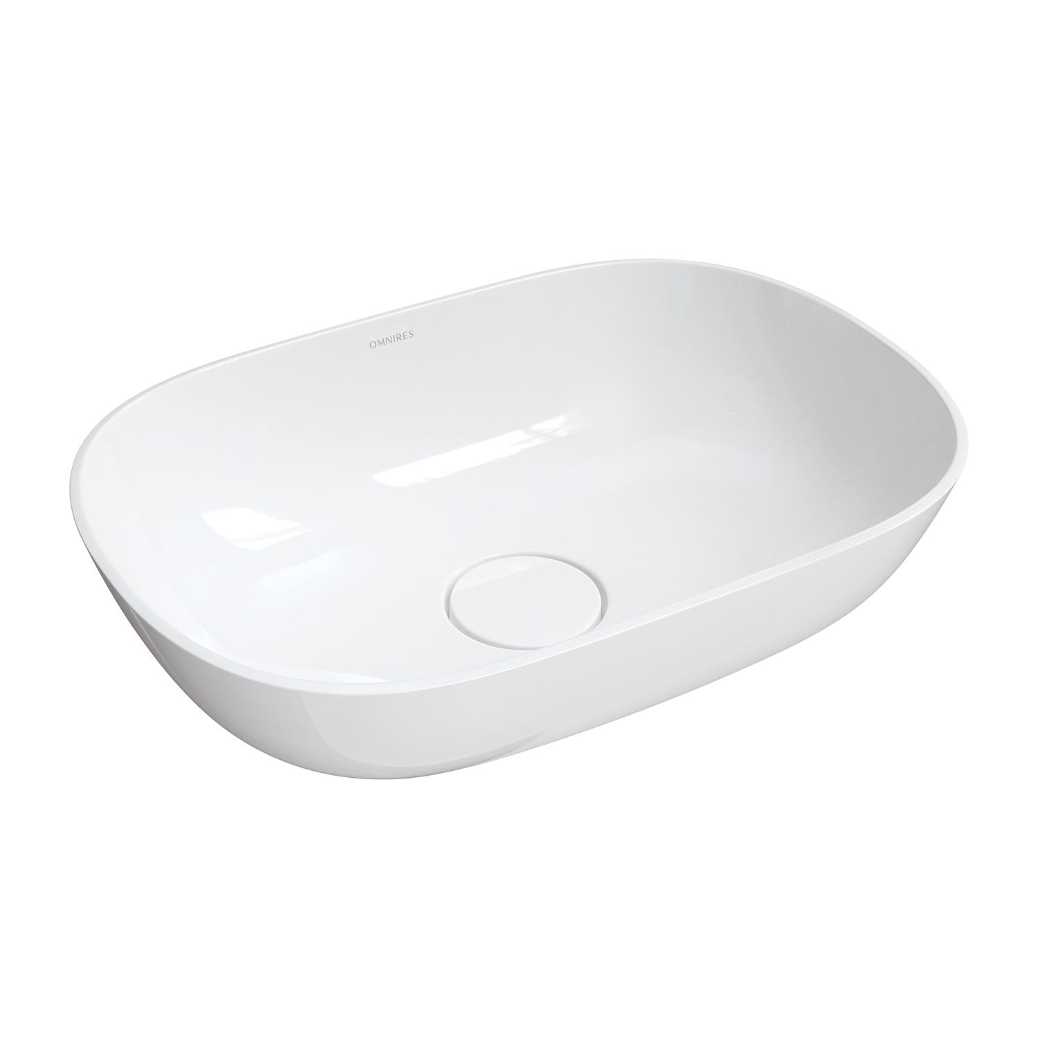 Умывальник накладной Omnires SILK SILK500BP 500x350x151 мм Белый (169274)