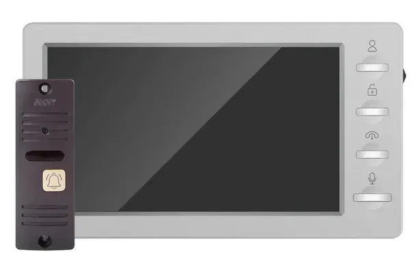 Комплект видеодомофона мультиформатный ARNY AVD-7008FHD AVD-708 2Мп + AVP-05 2Мп Light-gray/Brown Комплект видеодомофона мультиформатный ARNY AVD-7008FHD AVD-708 2Мп + AVP-05 2Мп Light-gray/Brown