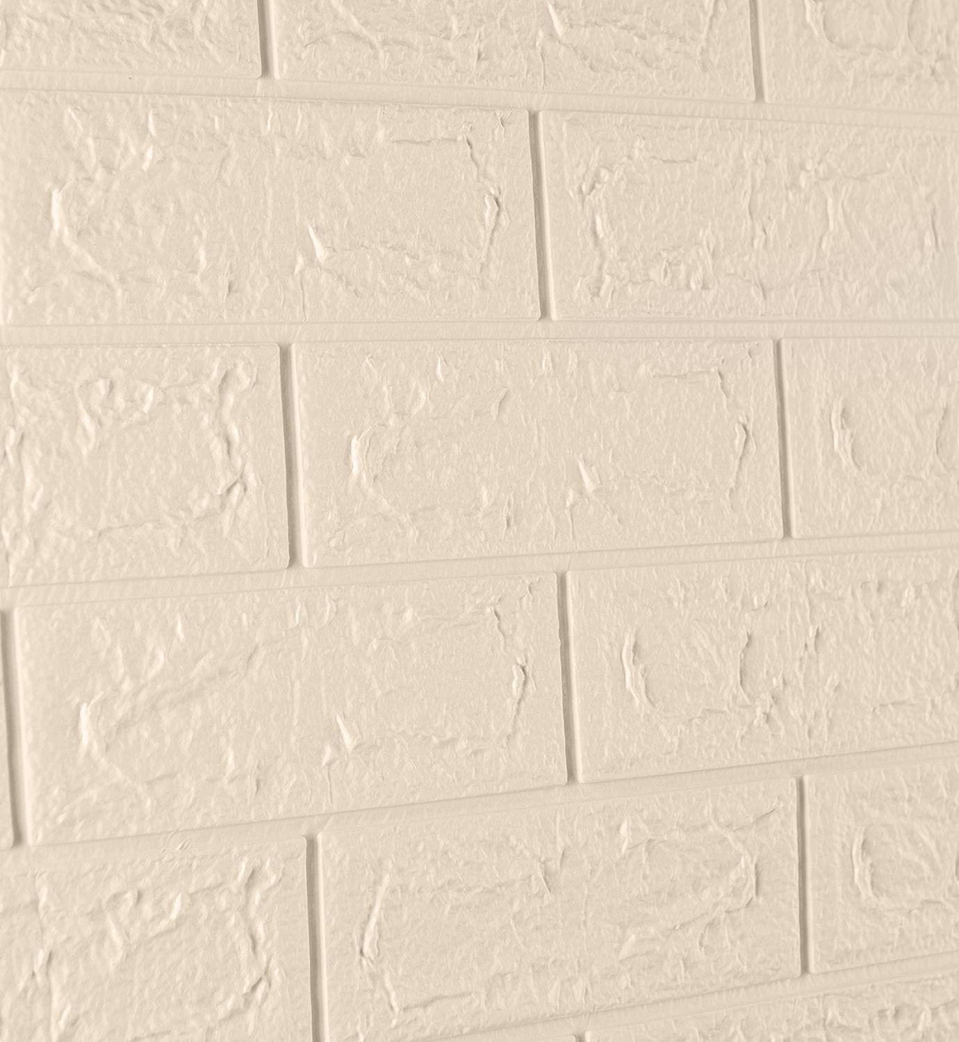 Панель декоративная самоклеящаяся 3D Loft OS-BG345-5 345-5 под кирпич 700x770x5 мм Слоновая кость - фото 2 Панель декоративная самоклеящаяся 3D Loft OS-BG345-5 345-5 под кирпич 700x770x5 мм Слоновая кость - фото 2