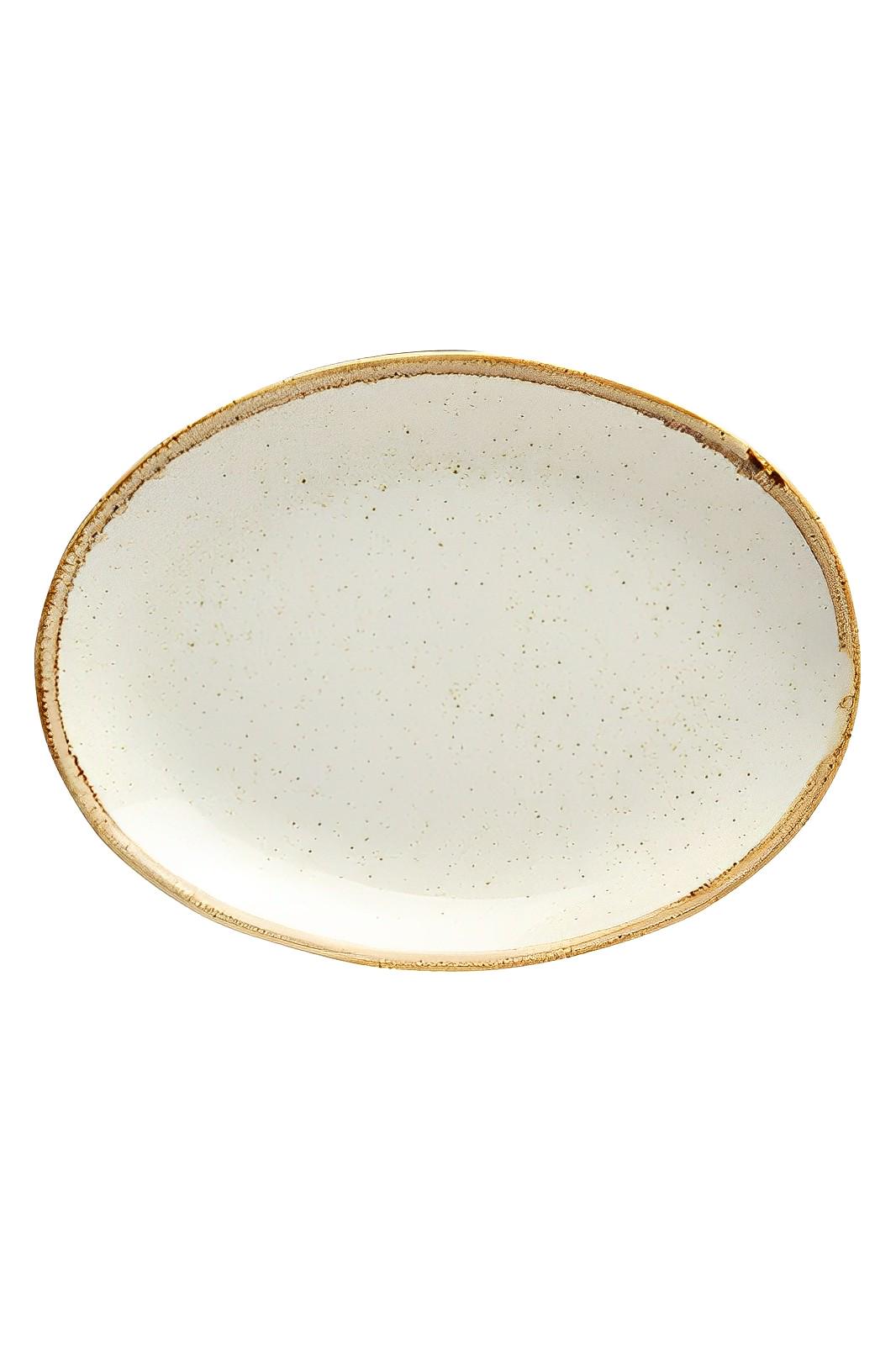 Блюдо овальне SEASONS 24 см, беж