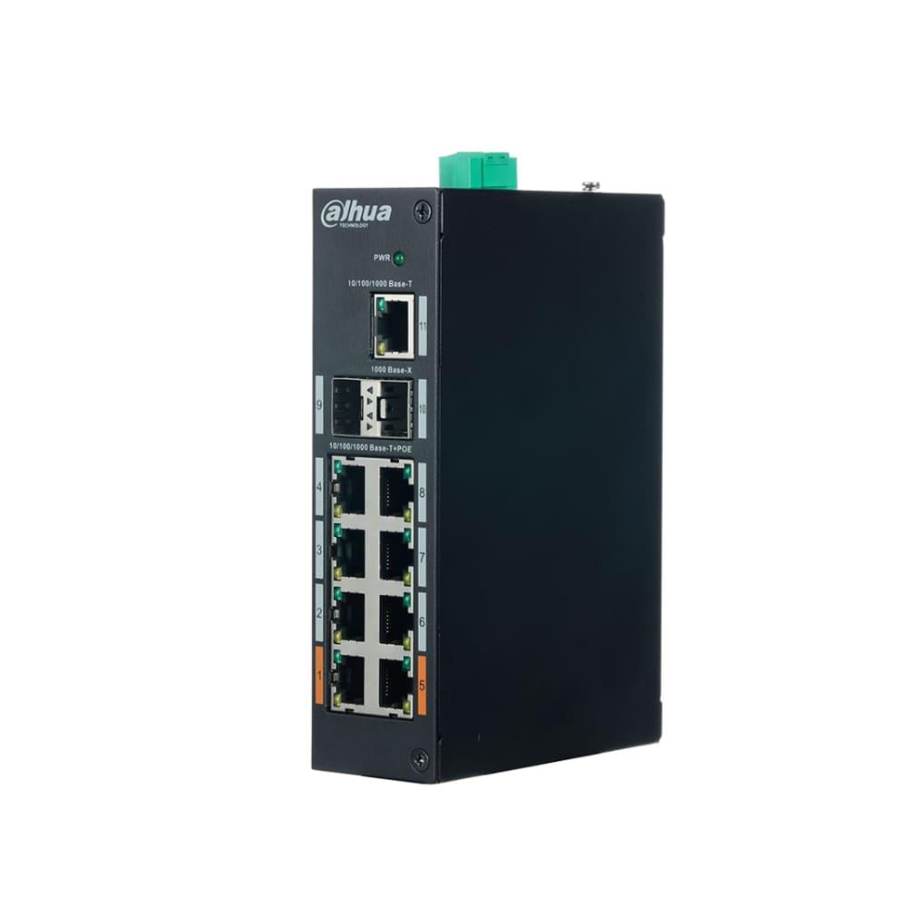 Коммутатор Dahua 8-портовый неуправляемый PoE DH-PFS3211-8GT-120