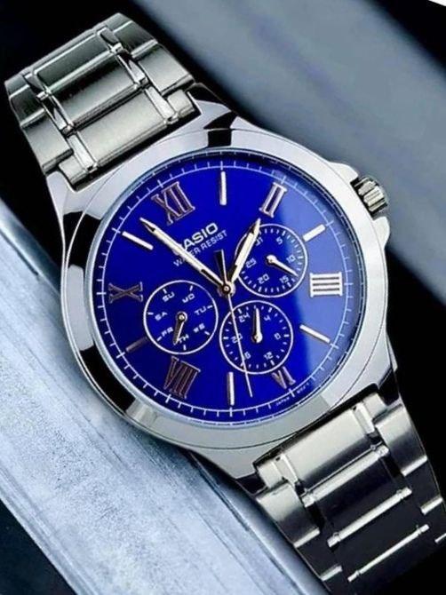 Наручний годинник чоловічий Casio MTP-V300D-2A Timeless Collection Синій (2672194629)