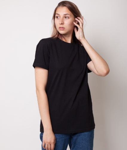 Футболка женская GBI Regular хлопковая L Черный (12839-ж)