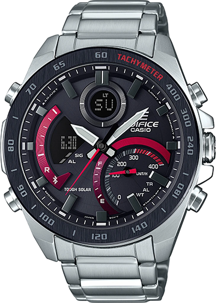 Наручные часы мужские Casio Edifice Bluetooth ECB-900DB-1AER со стальным корпусом/водозащитой 100 м/подсветкой Черный (3147515527)
