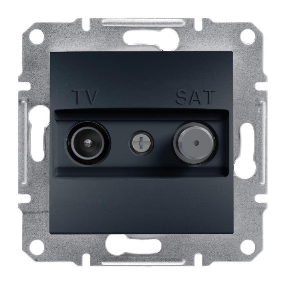 Розетка Schneider Electric Asfora TV-SAT конечная 1 dB Антрацит (EPH3400471)