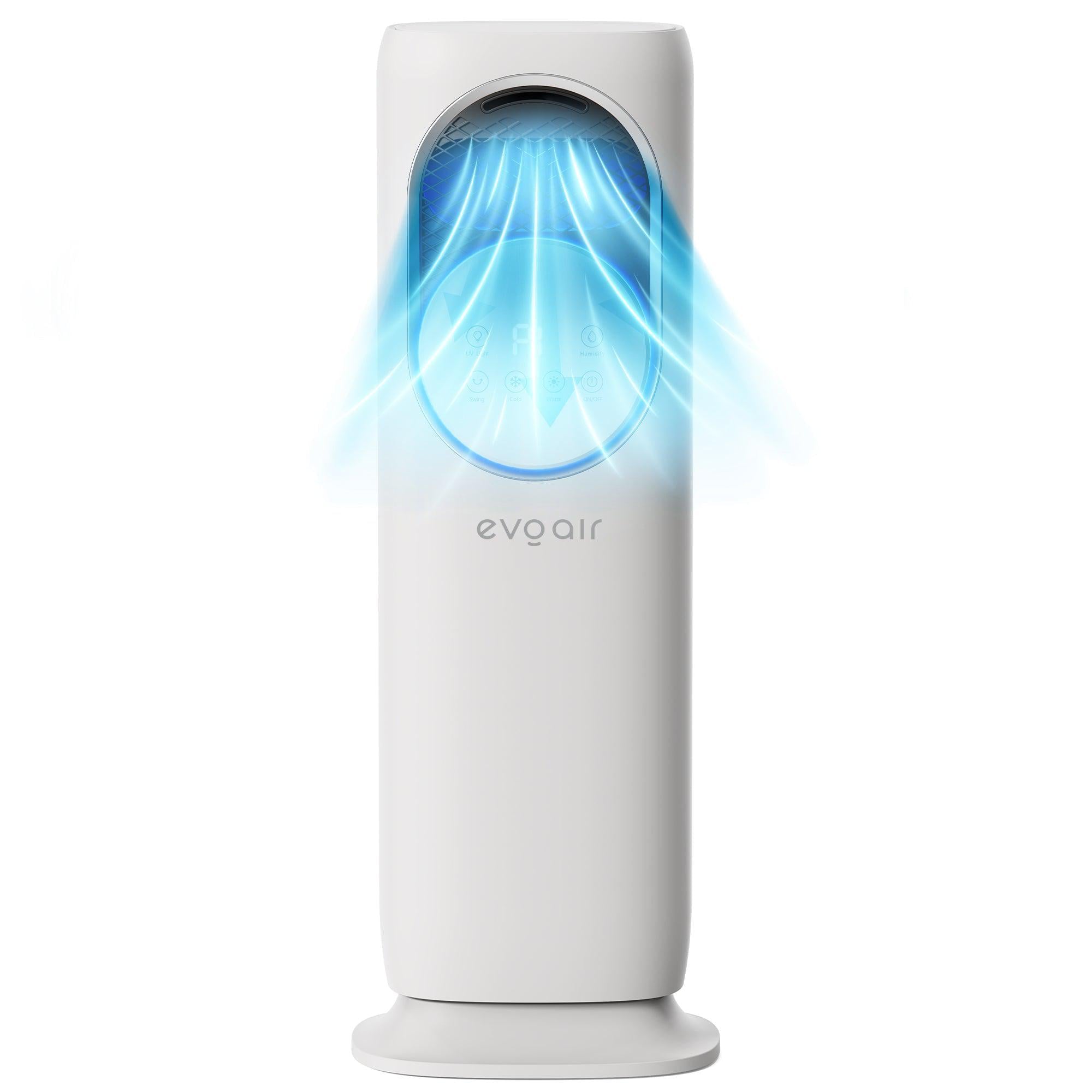 Вентилятор Evoair BRIIS SILVER 4в1 з обігрівом/охолодженням/зволоженням/УФ-стерилізацією 5 швидкостей 3,15 л White (30896)