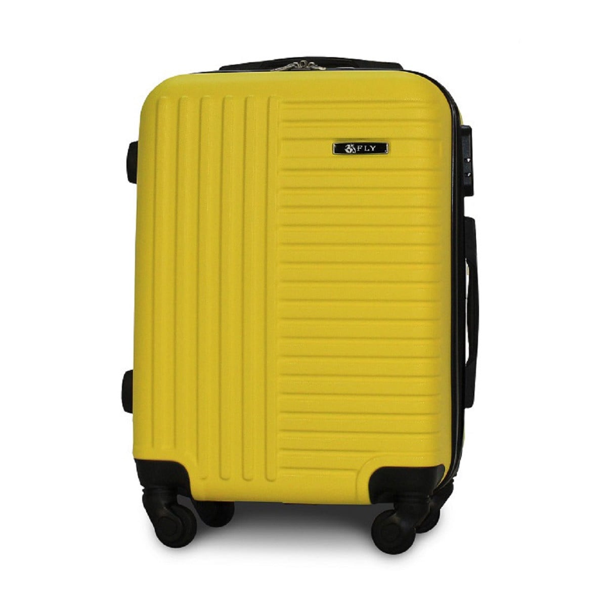 Валіза ручна поклажа Fly 1096 мала на 4 колесах 54х37х22 см Жовтий