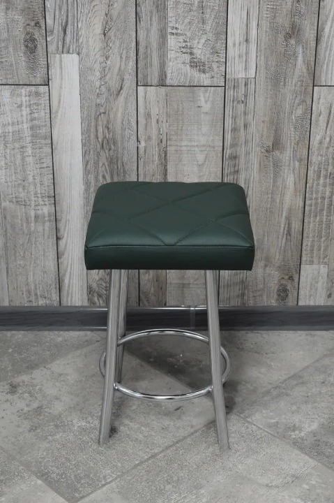 Табурет кухонний Tutty/Ромб у хромі каркас 30х30х45 см Темно-зелений (28374723)