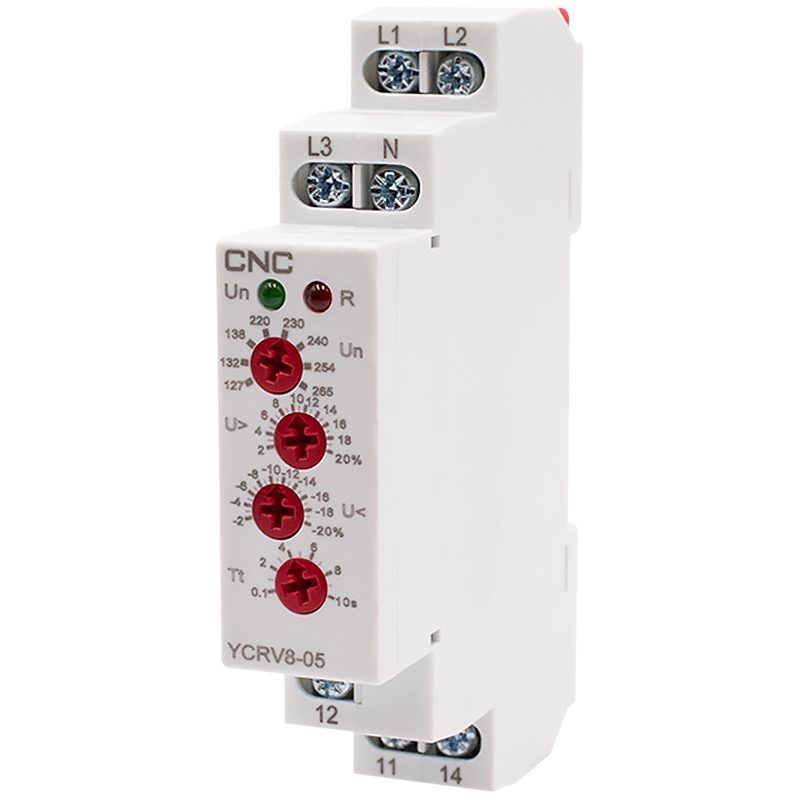 Реле контролю фаз CNC YCRV8-05 3Ф 10А 127-265В (Б00038749)