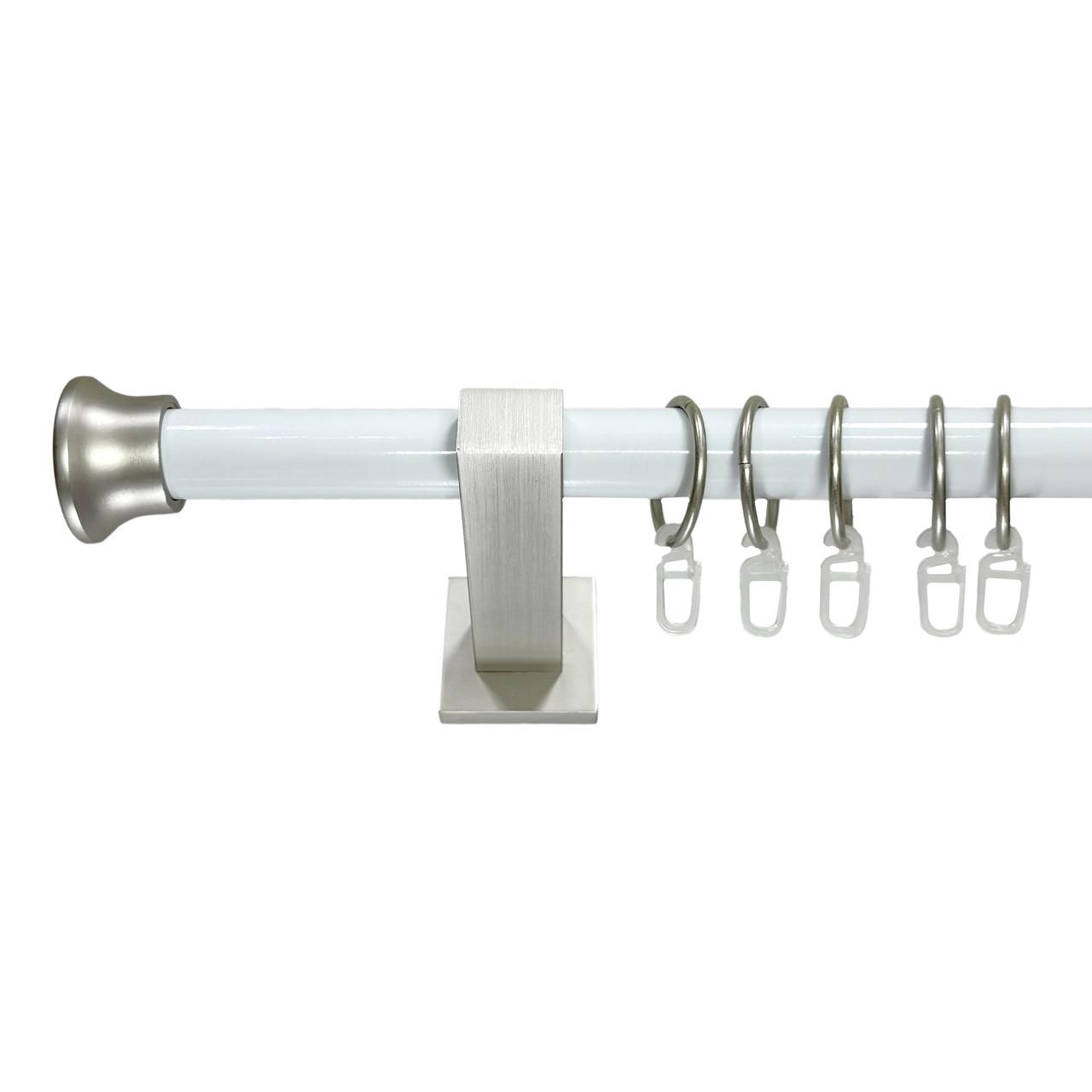 Карниз для штор Orvit Дуо однорядный 25 мм техно 200 см Белый/Сатин (009-1223)