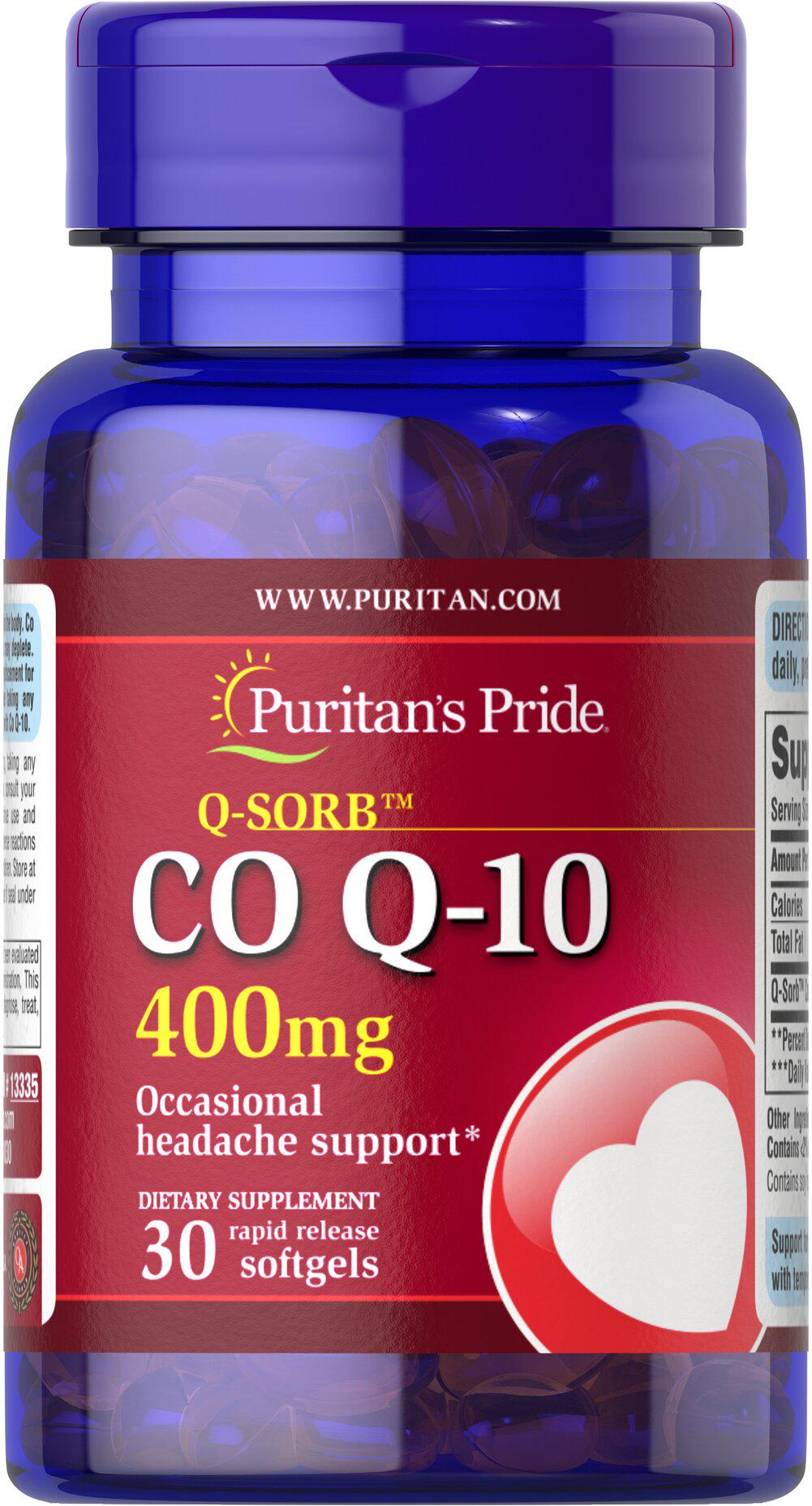 Коэнзим Puritan's Pride CO Q-10 400 мг 30 гел. капс.
