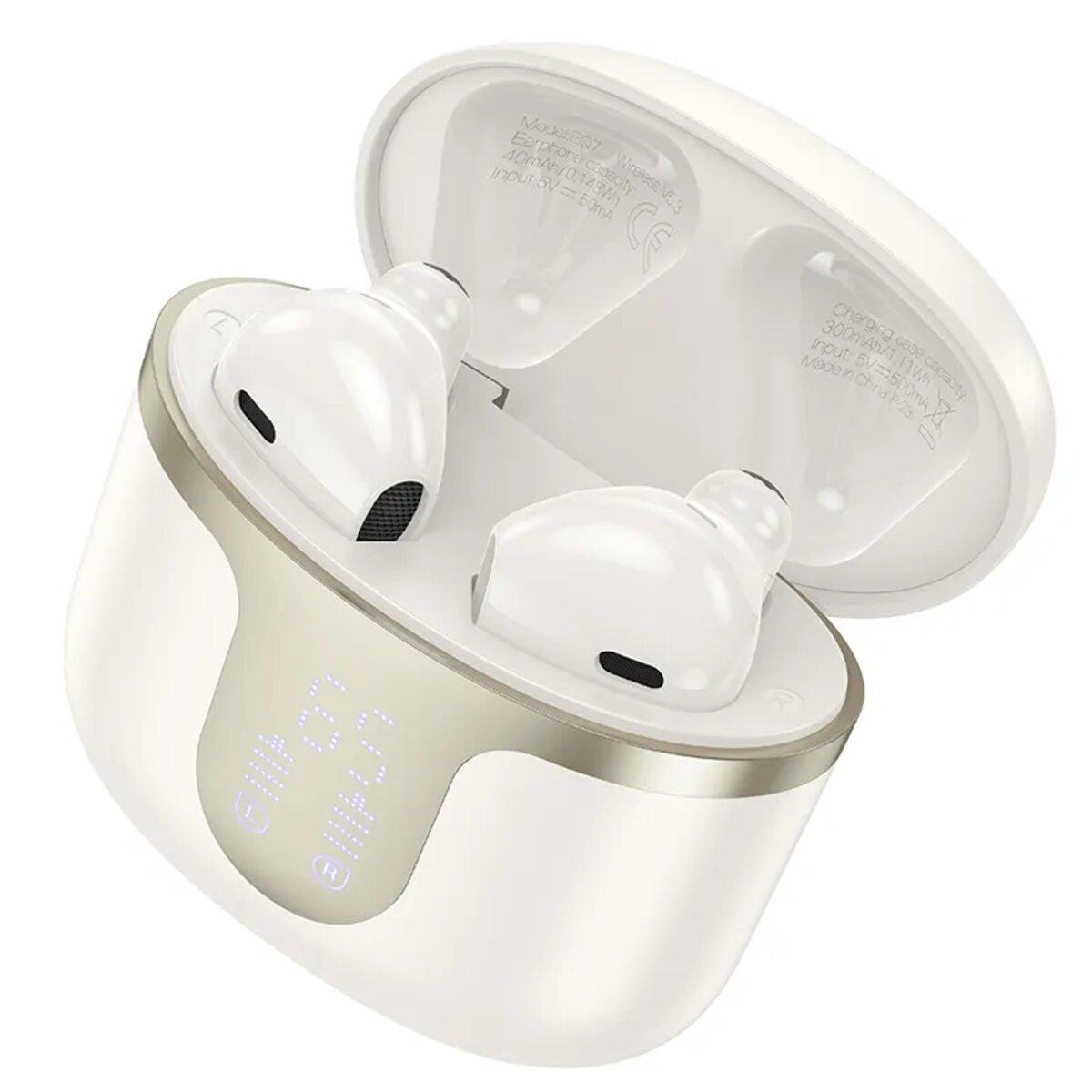Навушники бездротові Hoco EQ7 Snowflake true wireless BT5.3 headset 300 mAh White (6942007617734) - фото 2 Навушники бездротові Hoco EQ7 Snowflake true wireless BT5.3 headset 300 mAh White (6942007617734) - фото 2