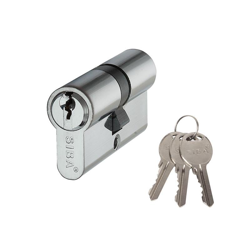 Комплект врізного замка з ручками SIBA Saros 62 мм, матовий нікель/хром (А34 3К 22 07 SET) - фото 3 Комплект врізного замка з ручками SIBA Saros 62 мм, матовий нікель/хром (А34 3К 22 07 SET) - фото 3