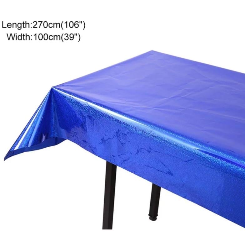 Скатерть клеенка из фольги с голограммой 270x100 см Синий (18256/3) - фото 2 Скатерть клеенка из фольги с голограммой 270x100 см Синий (18256/3) - фото 2