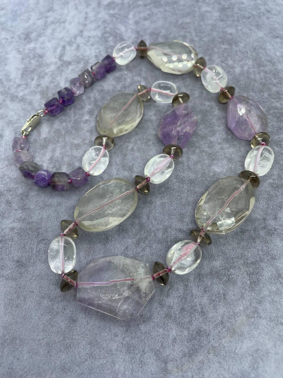 Бусы аметист 50 см Фиолетовый (709)