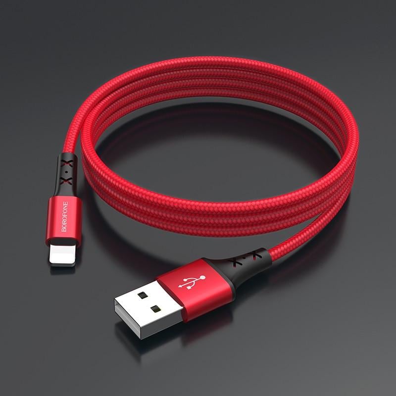 Дата кабель Borofone BX20 Enjoy USB to Lightning 1 м Red - фото 3