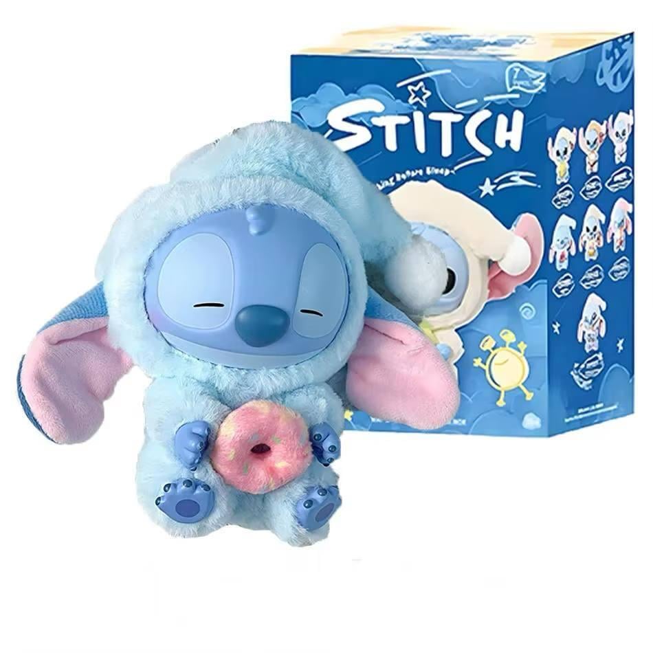 Мягкая игрушка-брелок Labubu Stitch Eat Something Before Sleep Series Голубой (c1efe3ee)