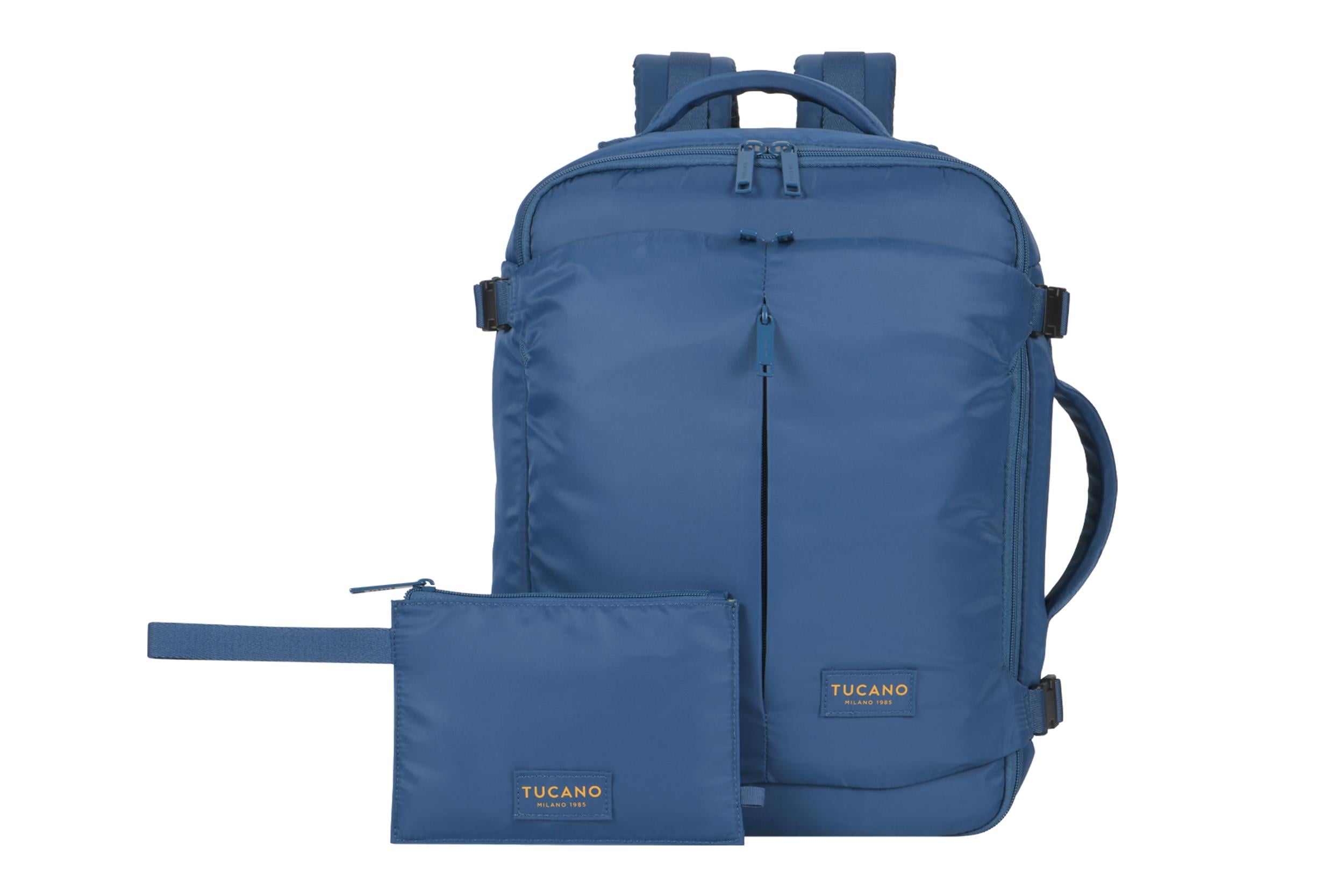 Рюкзак дорожній з косметичкою Tucano TUGO Premium CABIN нейлон 16 23 л Синій (BKTUGP-M-BC)
