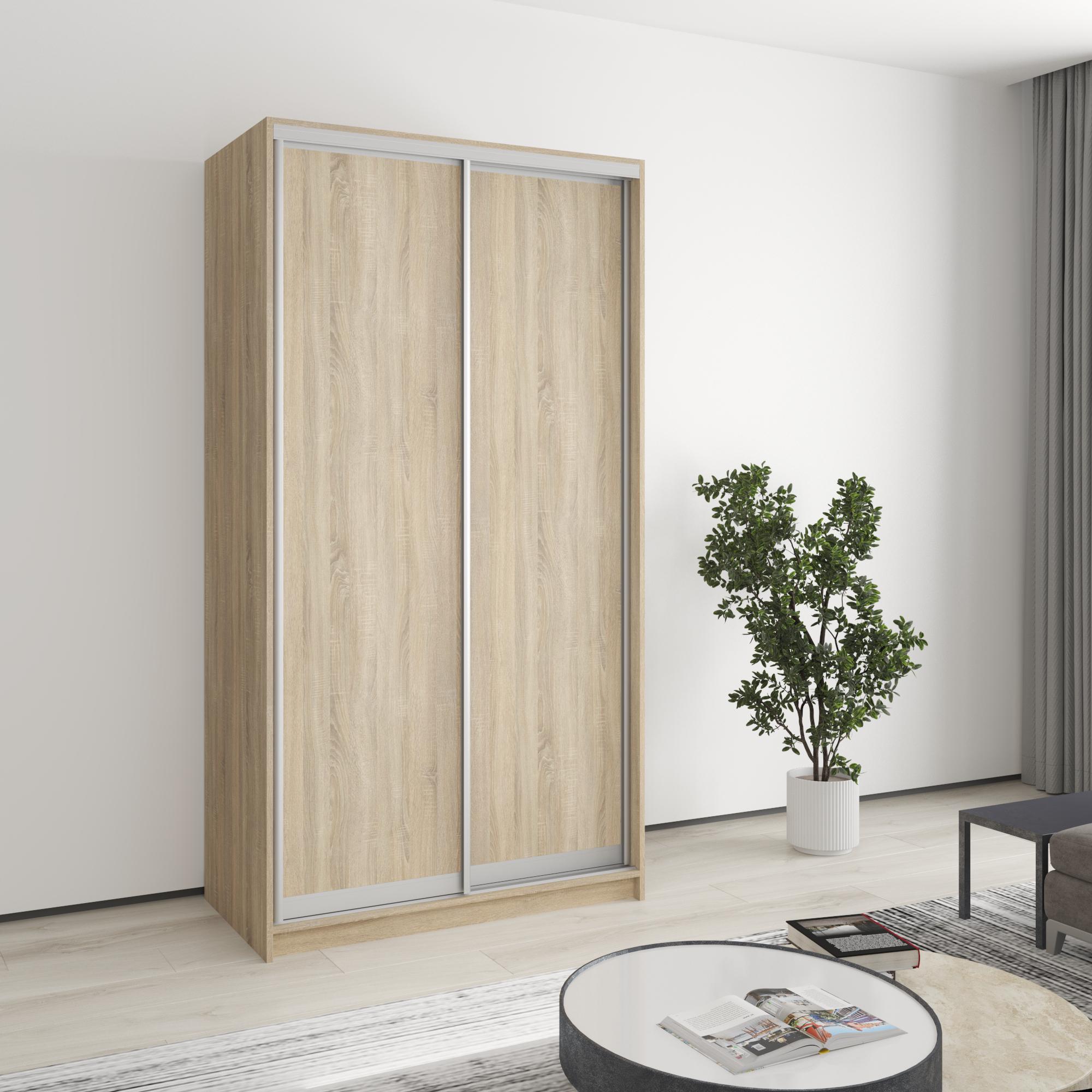 Шкаф-купе двухдверный MebelStar Стандарт AL 2 ДСП 110x60x210 см Дуб сонома (MBS-2316)