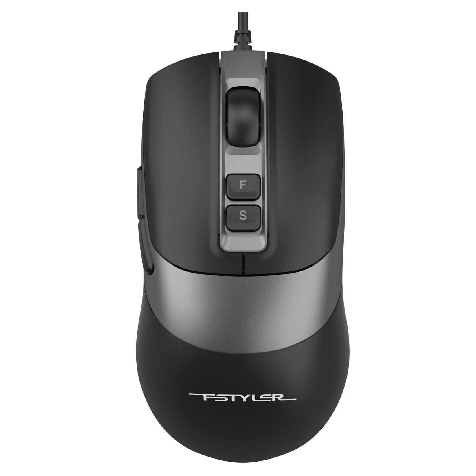 Компьютерная мышка проводная A4Tech FM50 Plus Fstyler с двойным кликом Black (FM50 Plus Black)