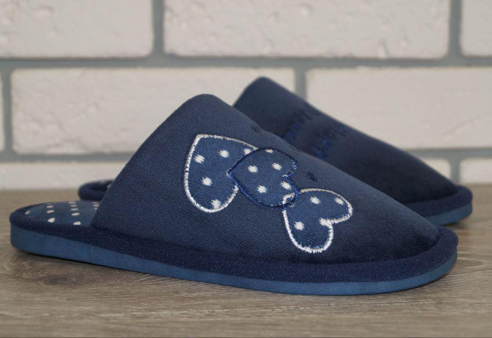 Тапочки женские домашние NuoNuo р. 36/37 23 см Синий (31402-3637)