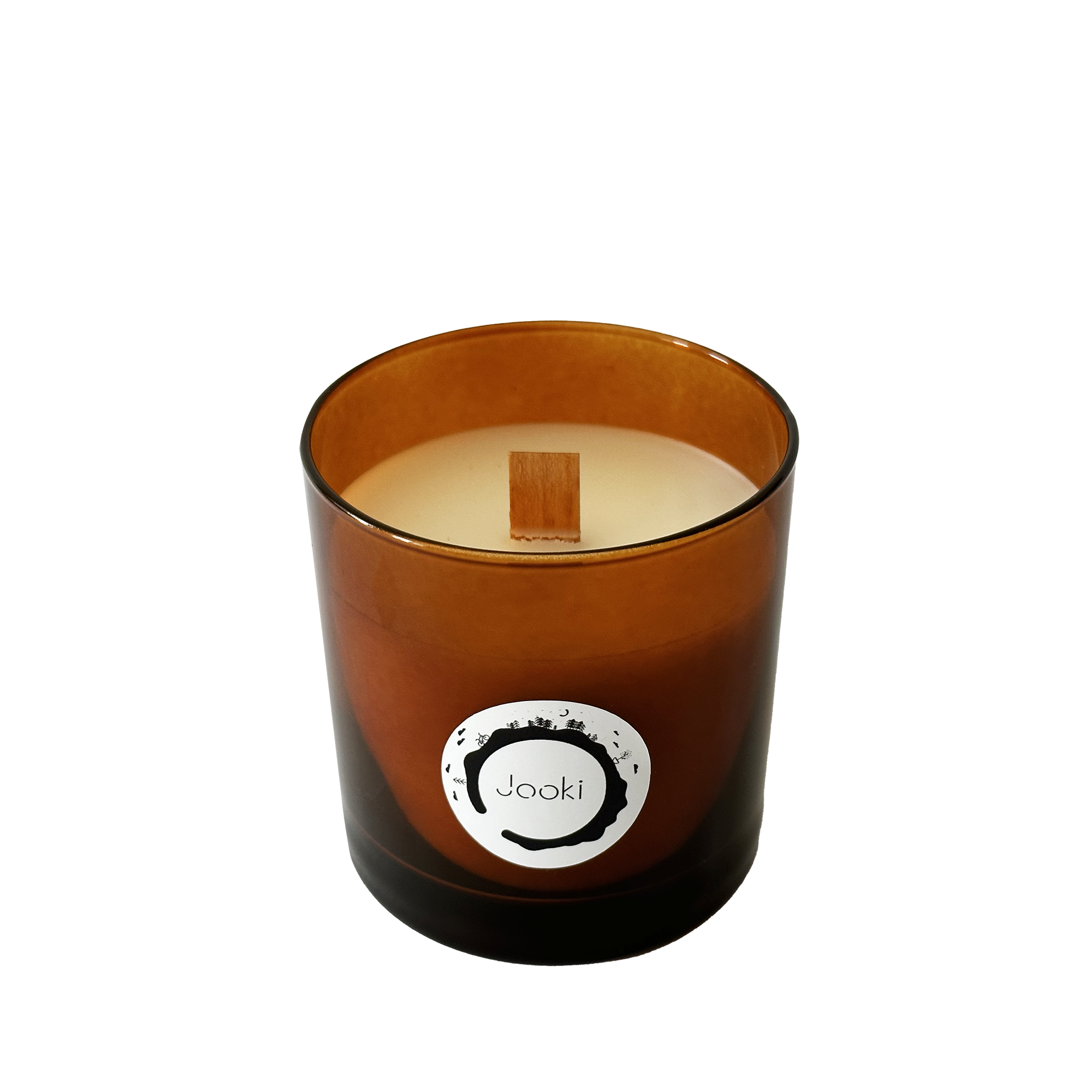 Аромасвеча-стакан Bay leaf Blackberry с деревянным фитилем 34 часов горения 190 г (2049)