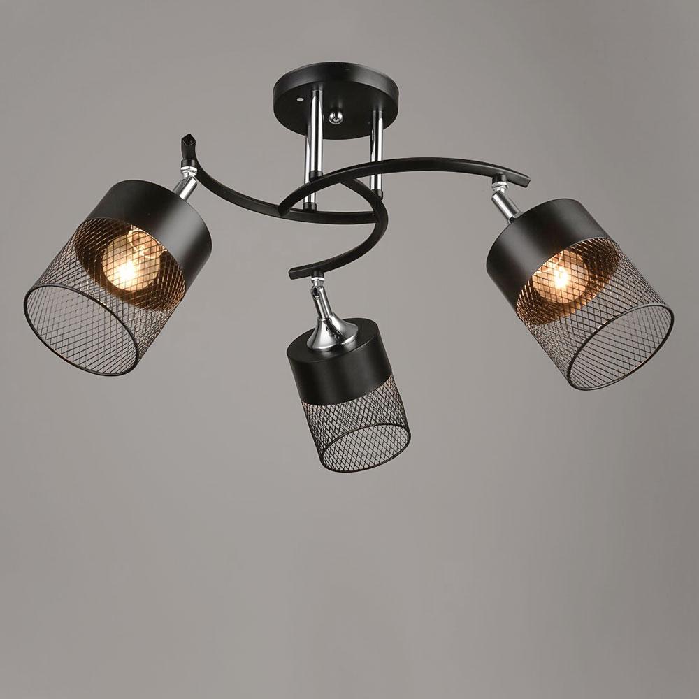 Люстра потолочная Lighthouse SRS-19479/3 BK+CH Черный/Хром