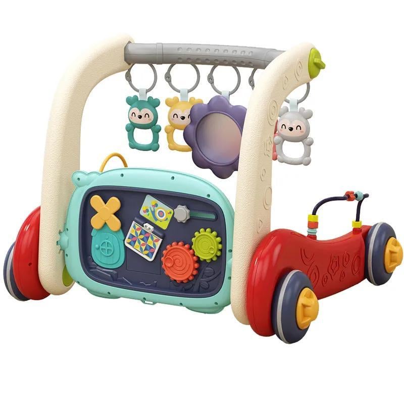 Ходунки детские развивающие 3в1 с игровой панелью/бизибордом/музыкальным/пианино/ковриком (2834249139)