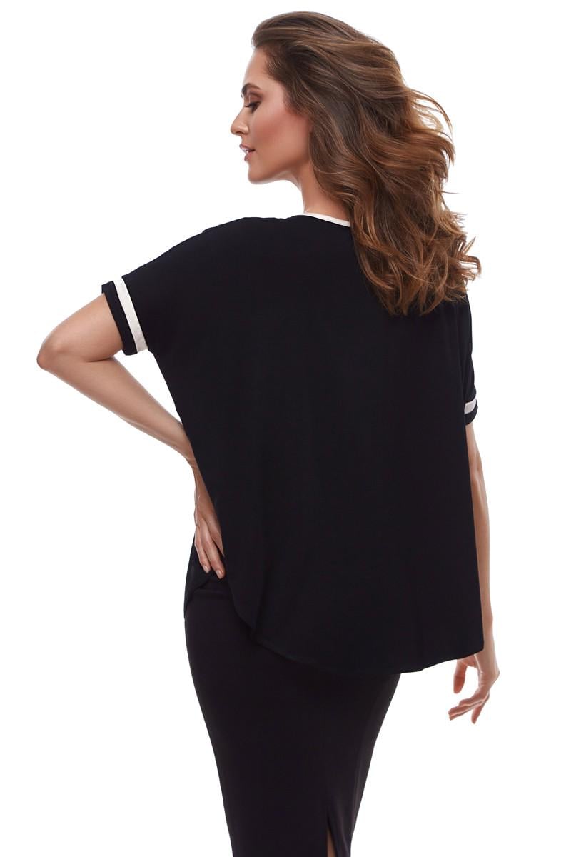 Блуза Anabel Arto р. 42/44 S/М Черный/Шампань (64594) - фото 2 Блуза Anabel Arto р. 42/44 S/М Черный/Шампань (64594) - фото 2