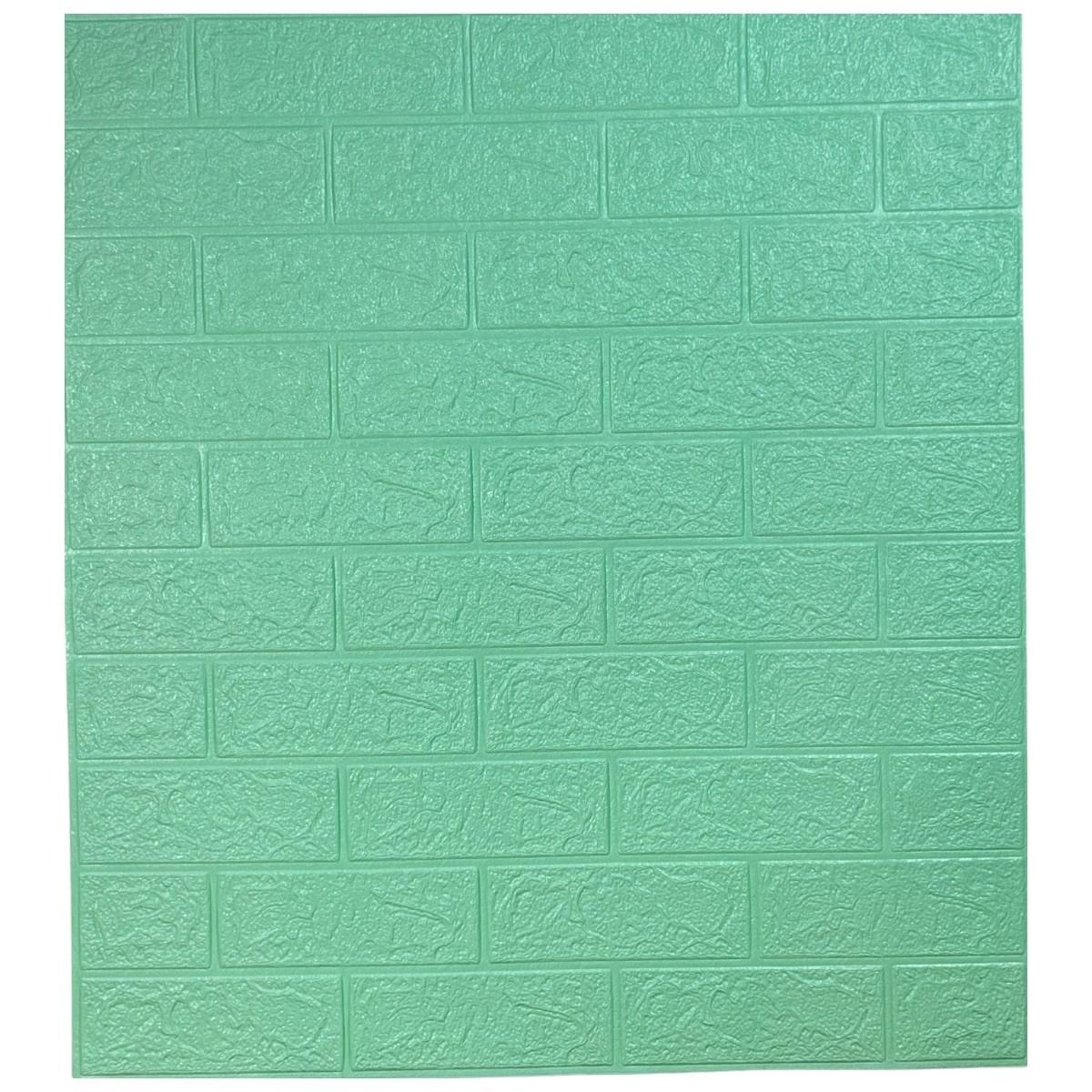 3D-панель самоклеящаяся декоративная Кирпич 700x770x3 мм Мятный (85816)
