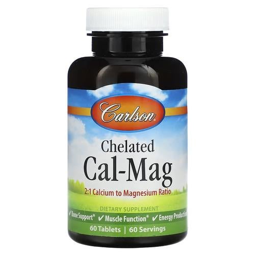 Магний Carlson Chelated Cal-Mag 60 табл. (CAR-05470)